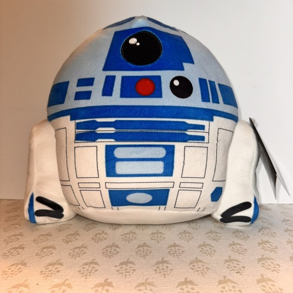 Star Wars R2D2 Plush Pillow 2023 Mattel cuutopia Droid 11' x 10" Soft Toy Disney - Picture 1 of 12